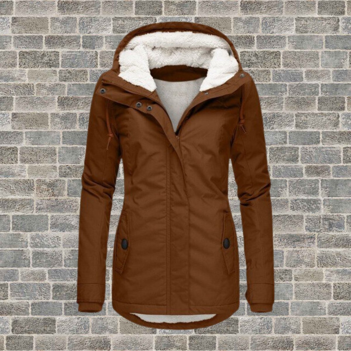 Fleece-Lined Hooded Jacket