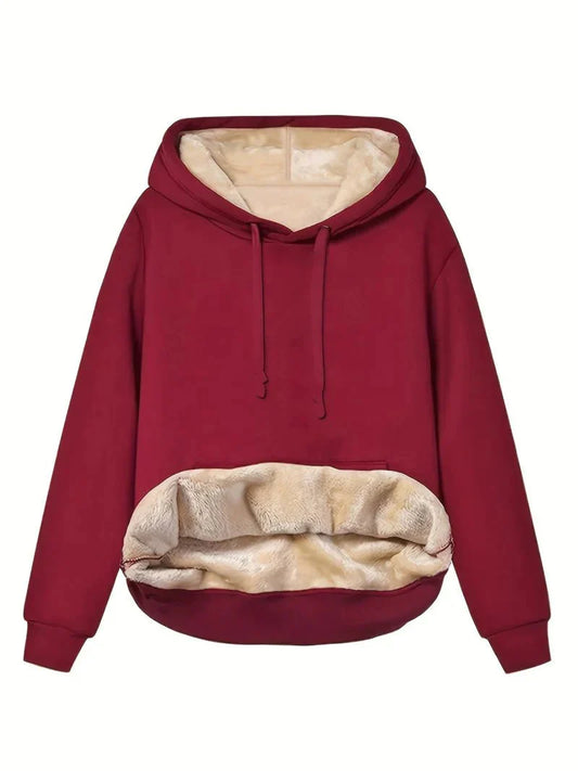 Fleece-Lined Kangaroo Pocket Hoodie