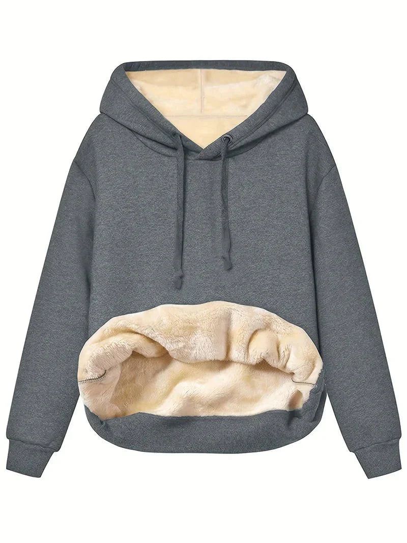 Fleece-Lined Kangaroo Pocket Hoodie