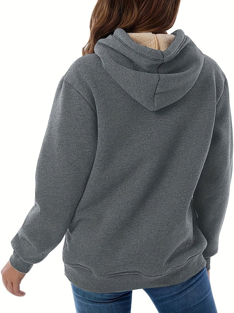 Fleece-Lined Kangaroo Pocket Hoodie