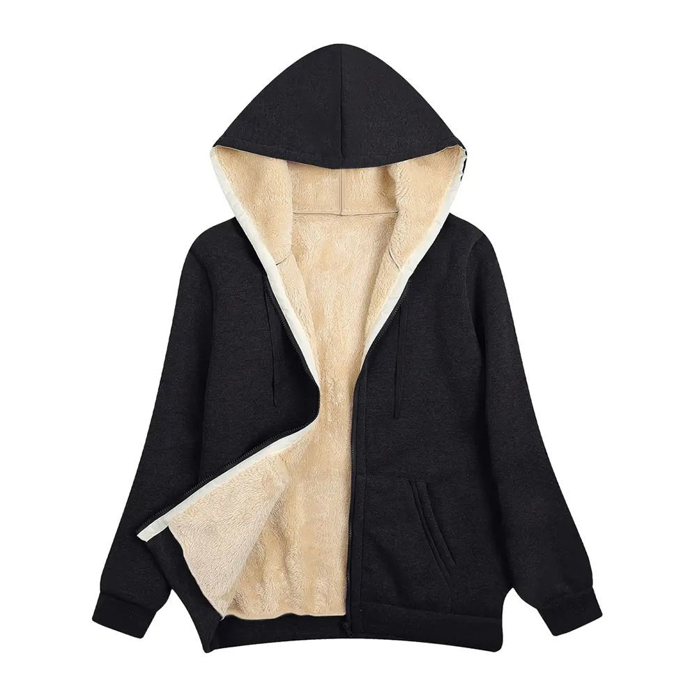 Fleece-Lined Zip-Up Hoodie