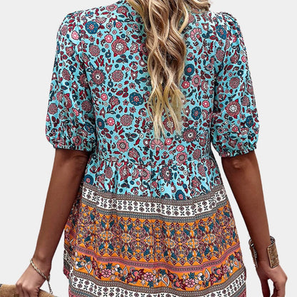 Floral Buttoned Tunic