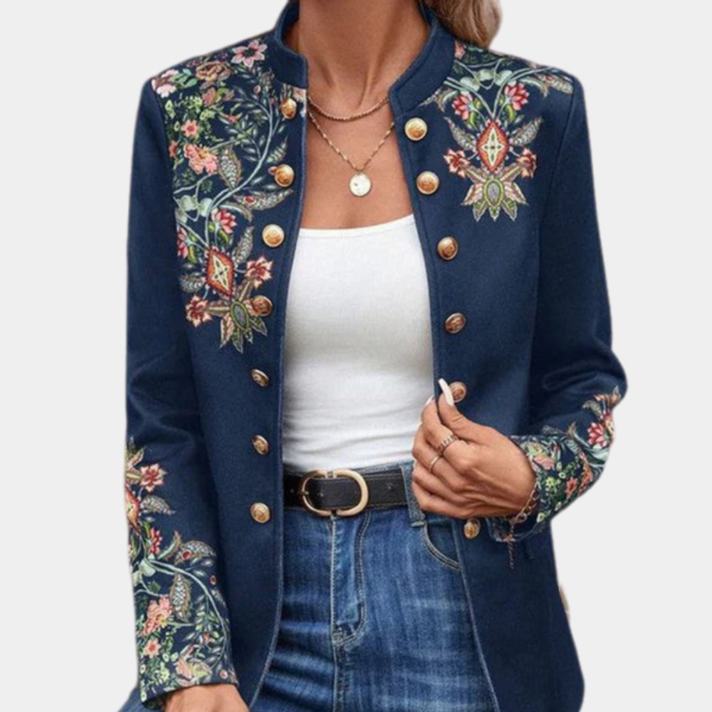 Floral Embroidered Blazer