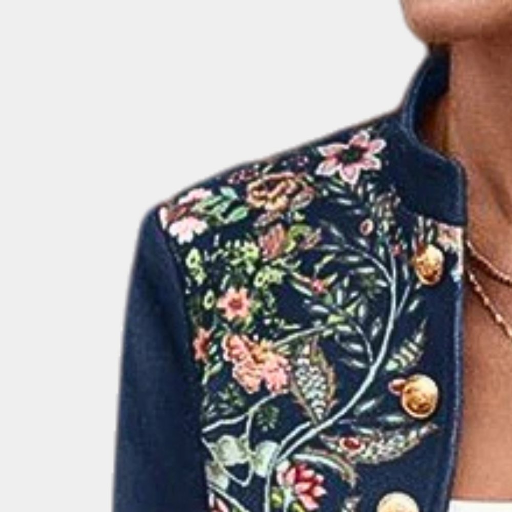 Floral Embroidered Blazer