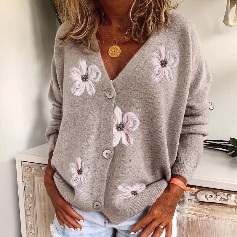 Floral Knit Cardigan