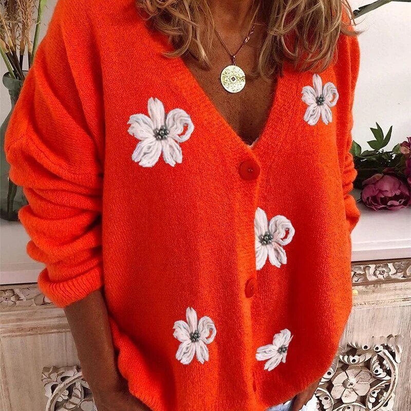 Floral Knit Cardigan