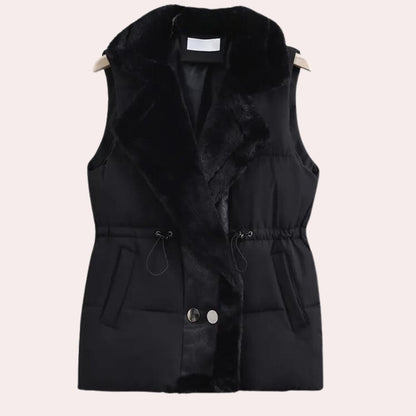 Fur Collar Puffer Vest