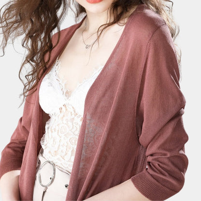 Long Open-Front Cardigan