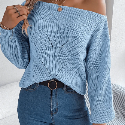 Off-Shoulder Knit Sweater