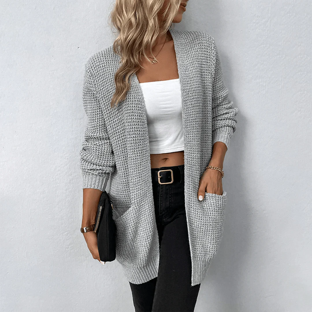 Open-Front Knit Cardigan