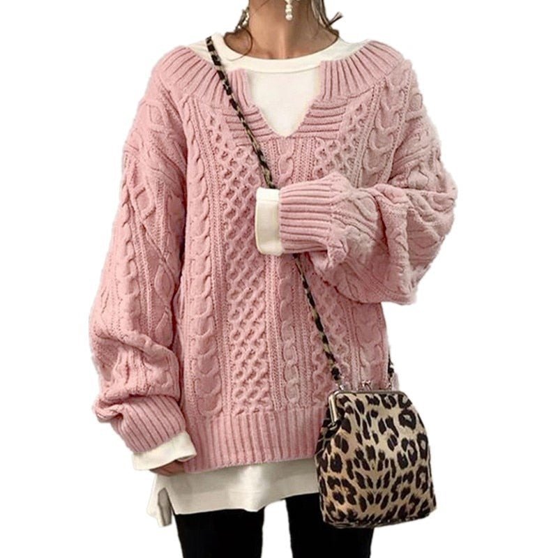 Oversized Cable-Knit Sweater