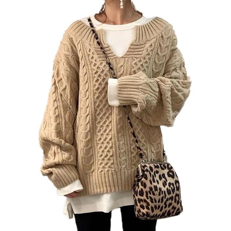 Oversized Cable-Knit Sweater