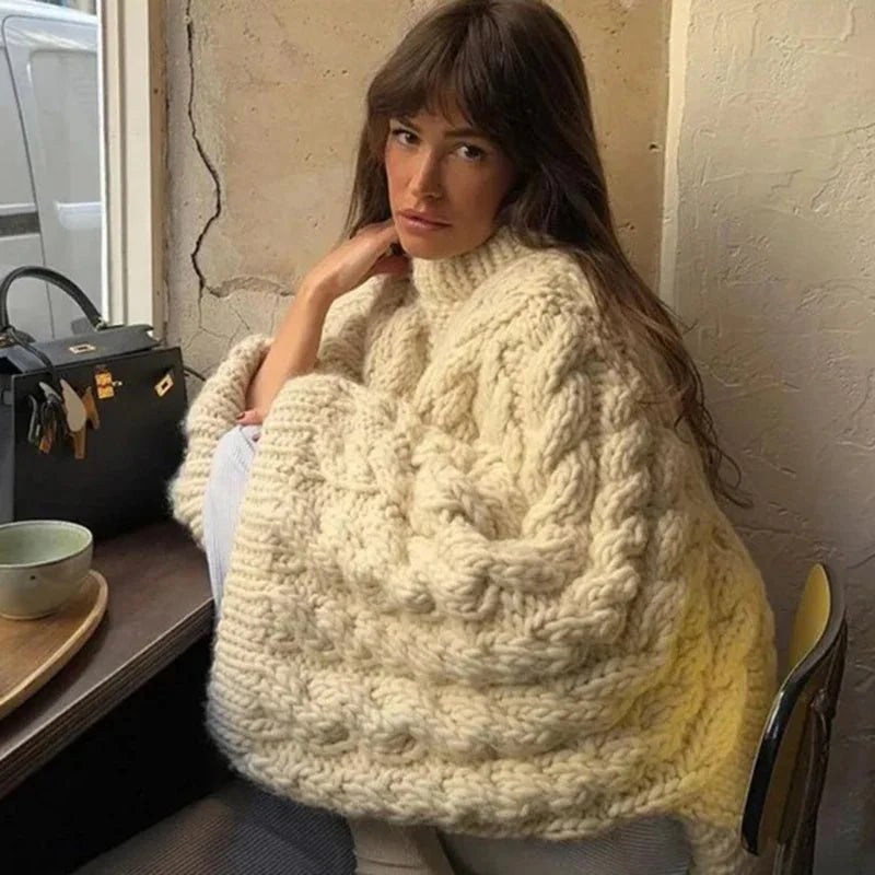 Oversized Cable-Knit Sweater