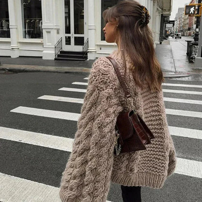 Oversized Cable-Knit Sweater