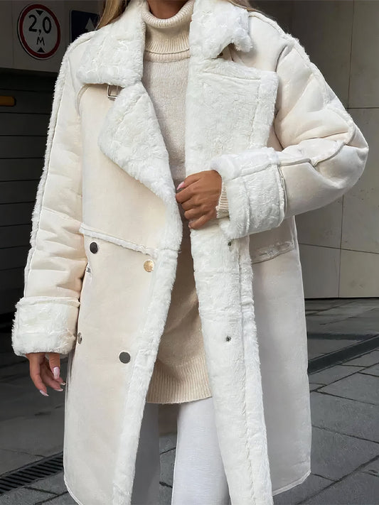 Oversized Fleece-Lined Coat