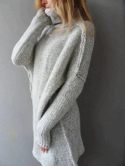 Oversized Turtleneck Tunic Sweater