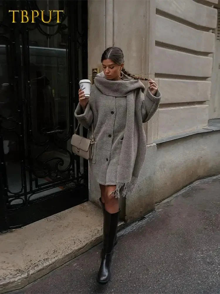 Oversized Wool Blend Coat