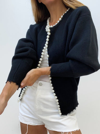 Pearl Trim Cardigan