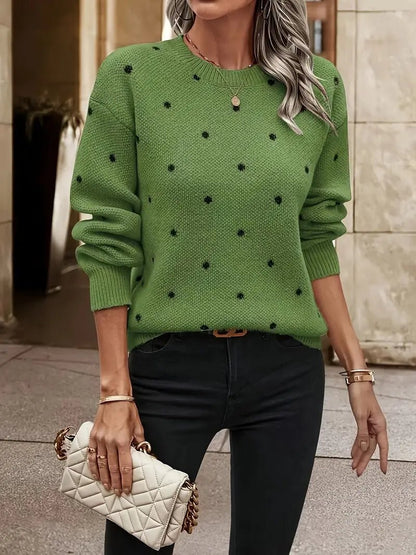 Polka Dot Knit Sweater