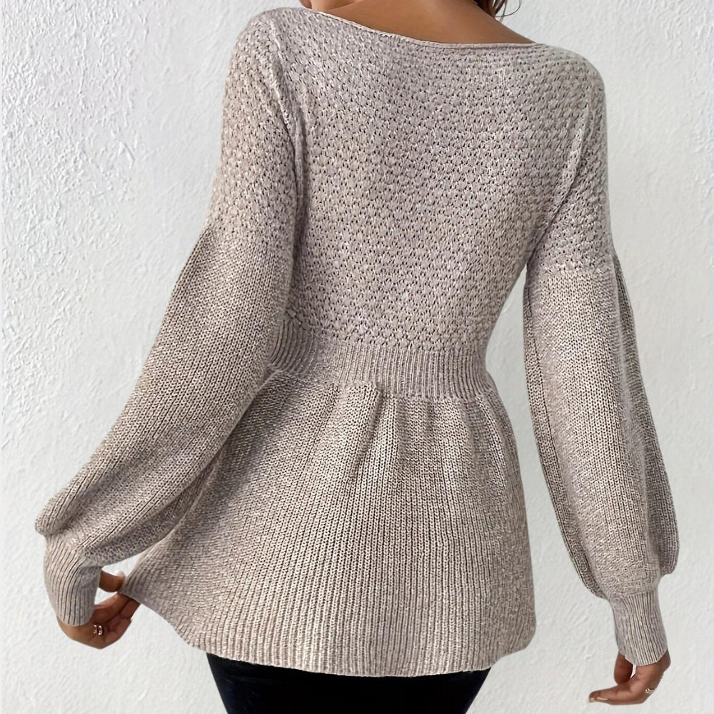 Puff Sleeve Knit Sweater