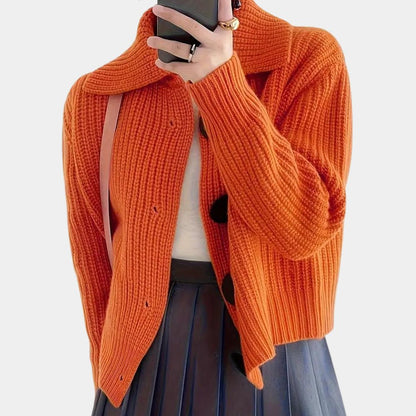 Ribbed Button Cardigan