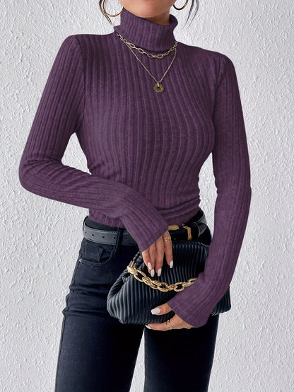 Ribbed Turtleneck Sweater