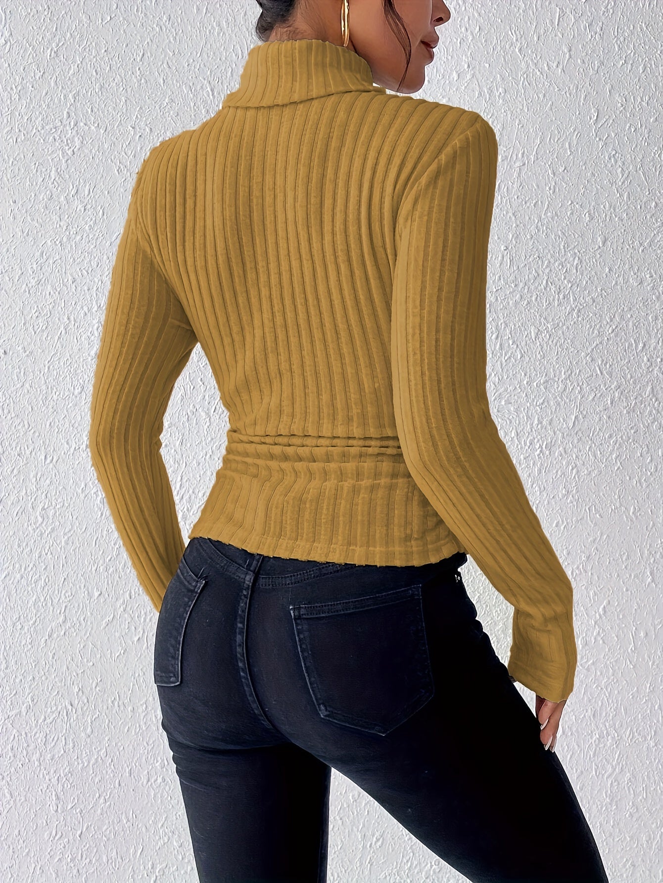 Ribbed Turtleneck Sweater