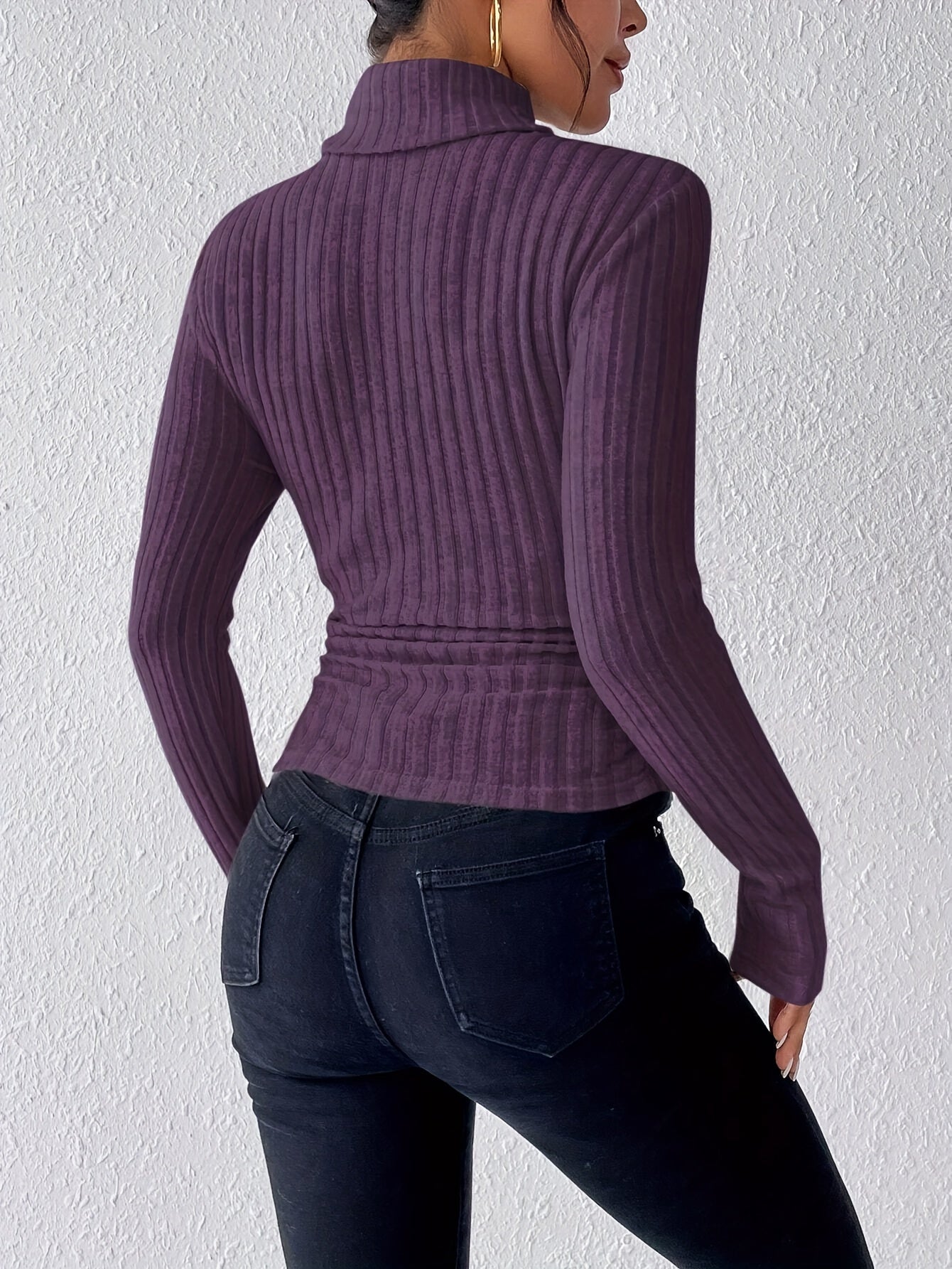 Ribbed Turtleneck Sweater