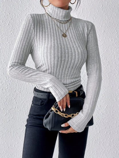 Ribbed Turtleneck Sweater