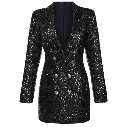 Sequin Blazer Dress - Sparkle