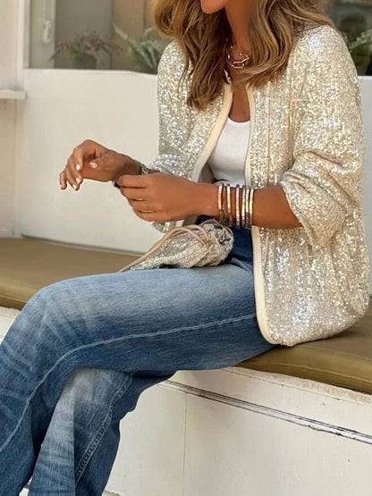 Sequin Long Sleeved Cardigan