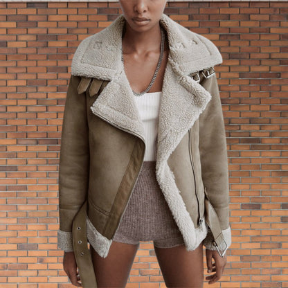 Shearling Suede Jacket