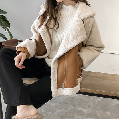 Shearling Zip-Up Jacket