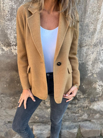 Single-Button Blazer Coat