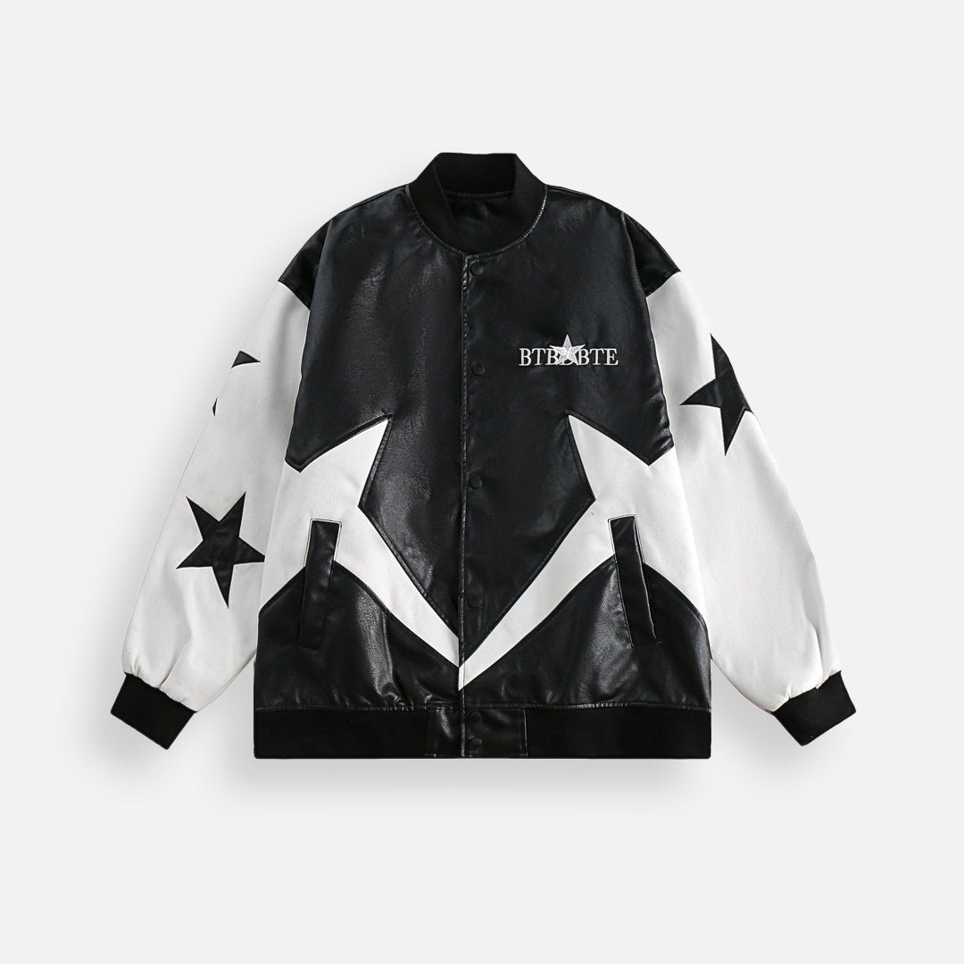 Star Pattern Bomber Jacket