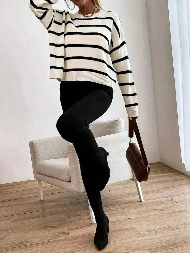 Striped Knit Pullover