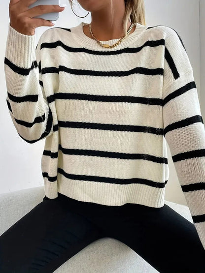 Striped Knit Pullover