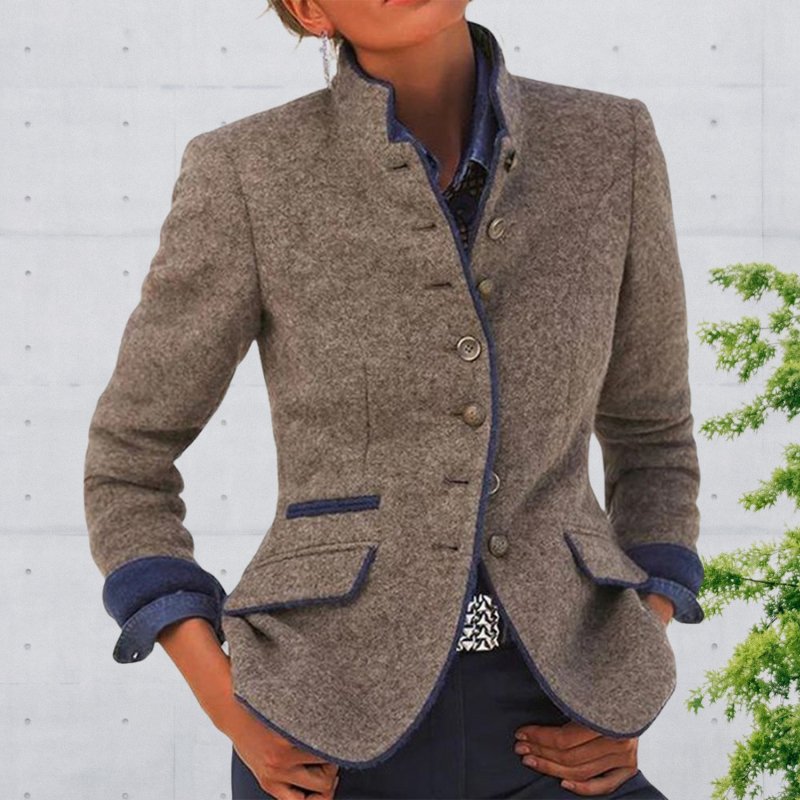 Tailored Wool Buttoned Jacket