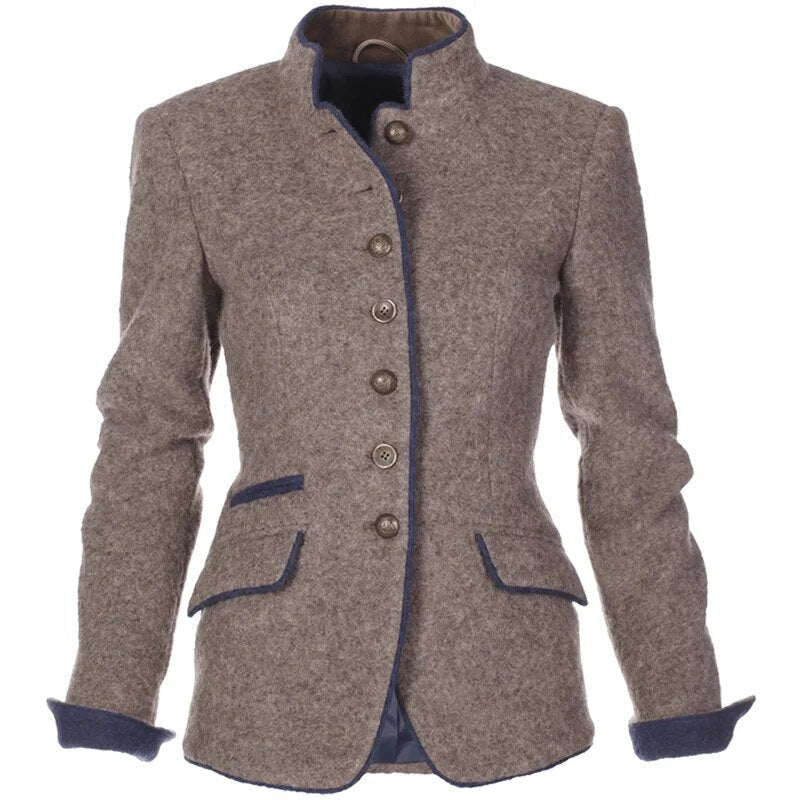 Tailored Wool Buttoned Jacket