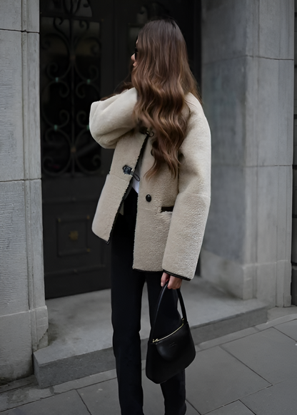 Clémence™- Vintage Lamb Wool Coat