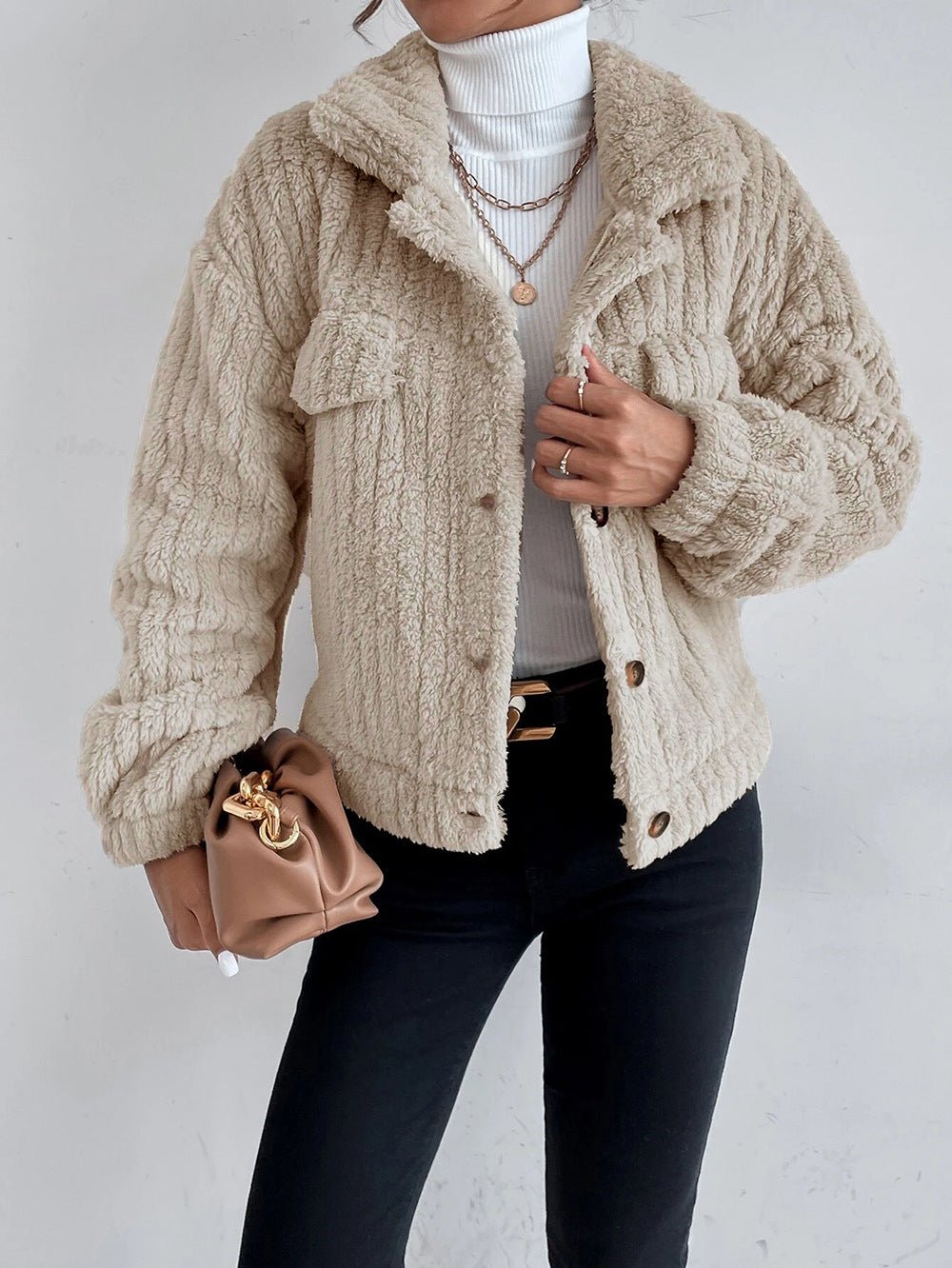 Textured Button-Up Jacket