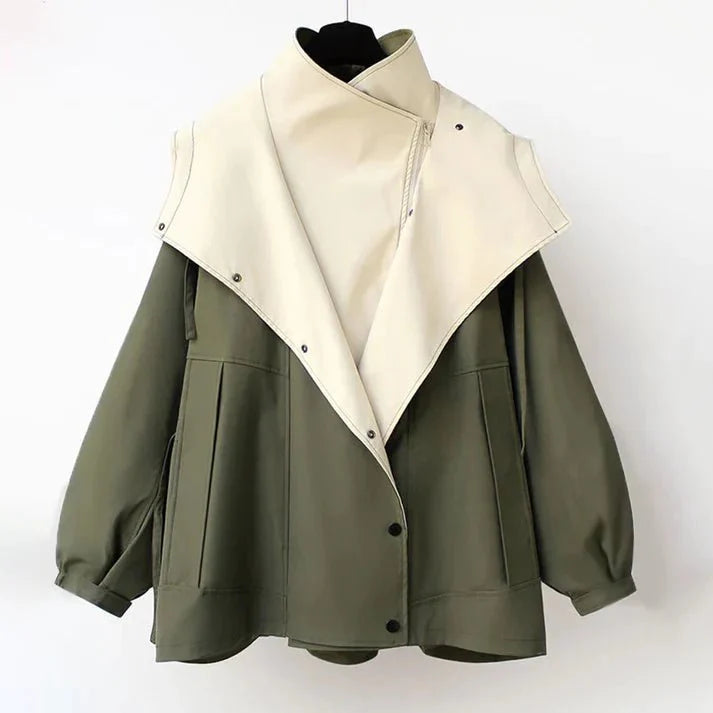 Two-Tone Hooded Jacket