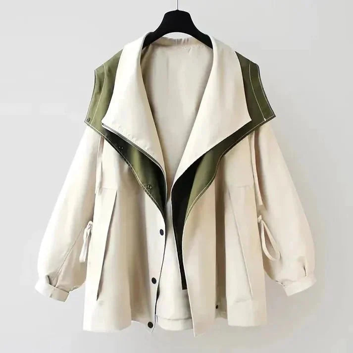 Two-Tone Hooded Jacket