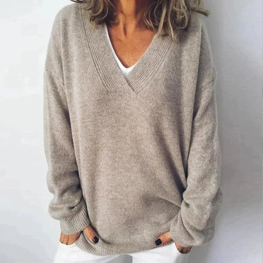 V-Neck Knit Sweater