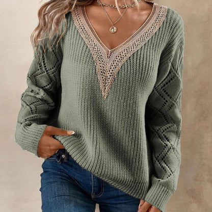 V-Neck Knit Sweater