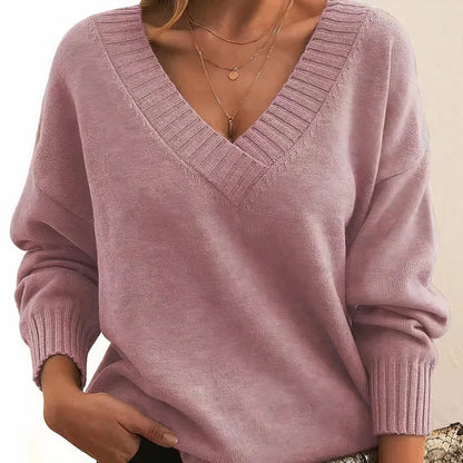 V-Neck Knit Sweater