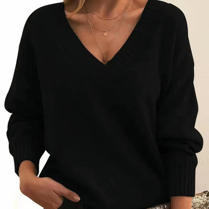 V-Neck Knit Sweater